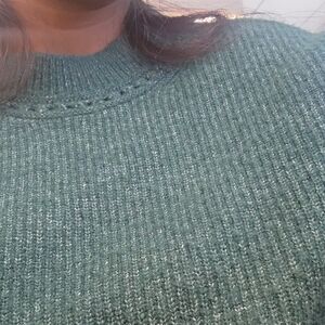 GAP Green Ribbed Crew Neck Sweater